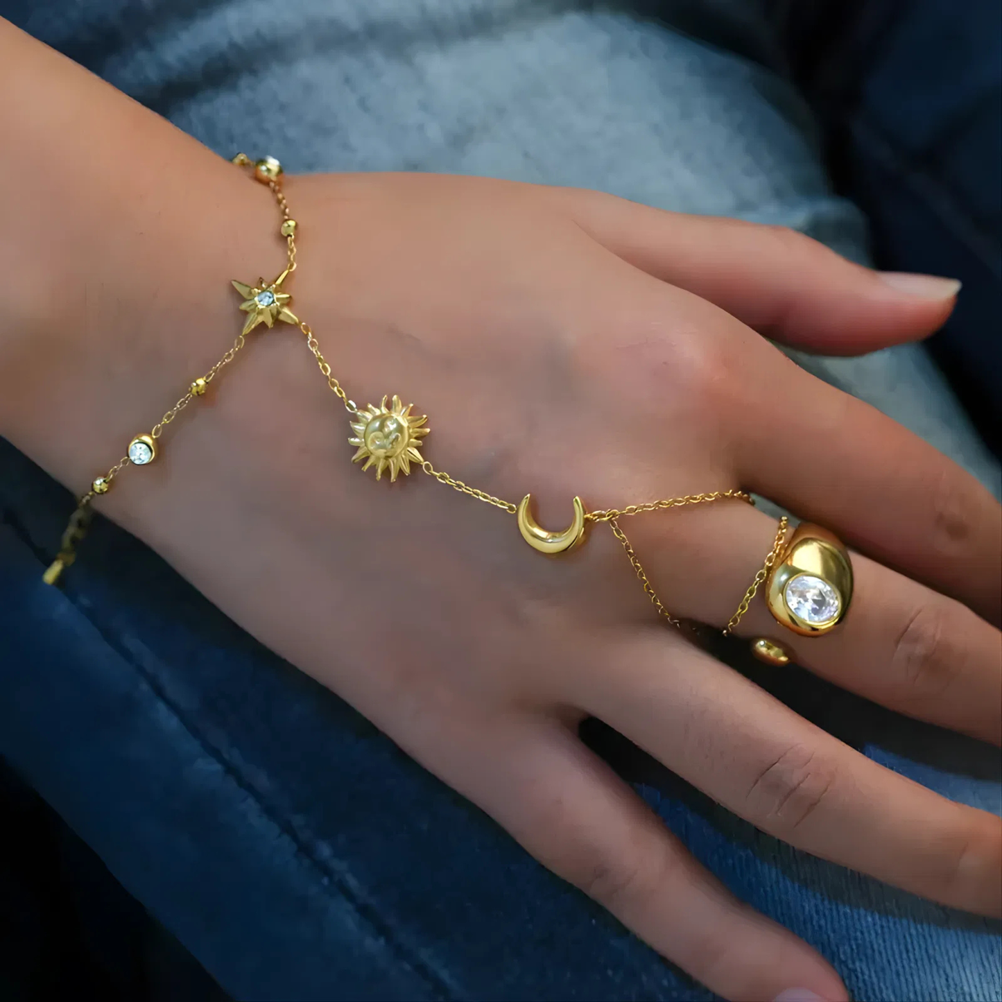 Luna Sol Hand Jewel