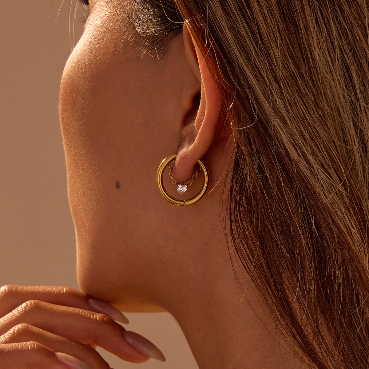 North Star Hoop Earrings