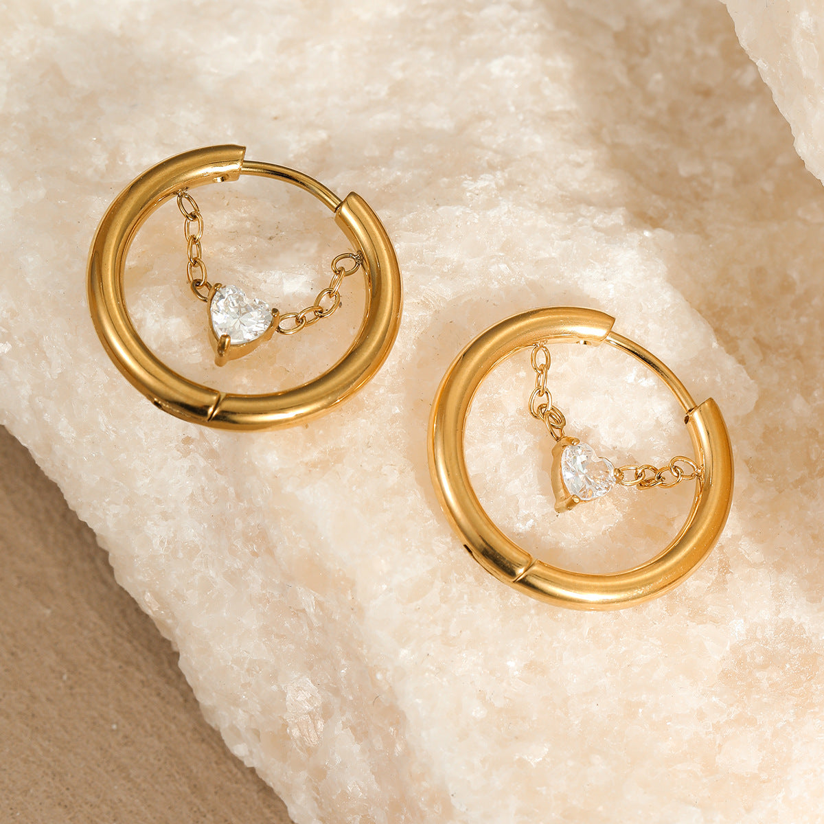 North Star Hoop Earrings