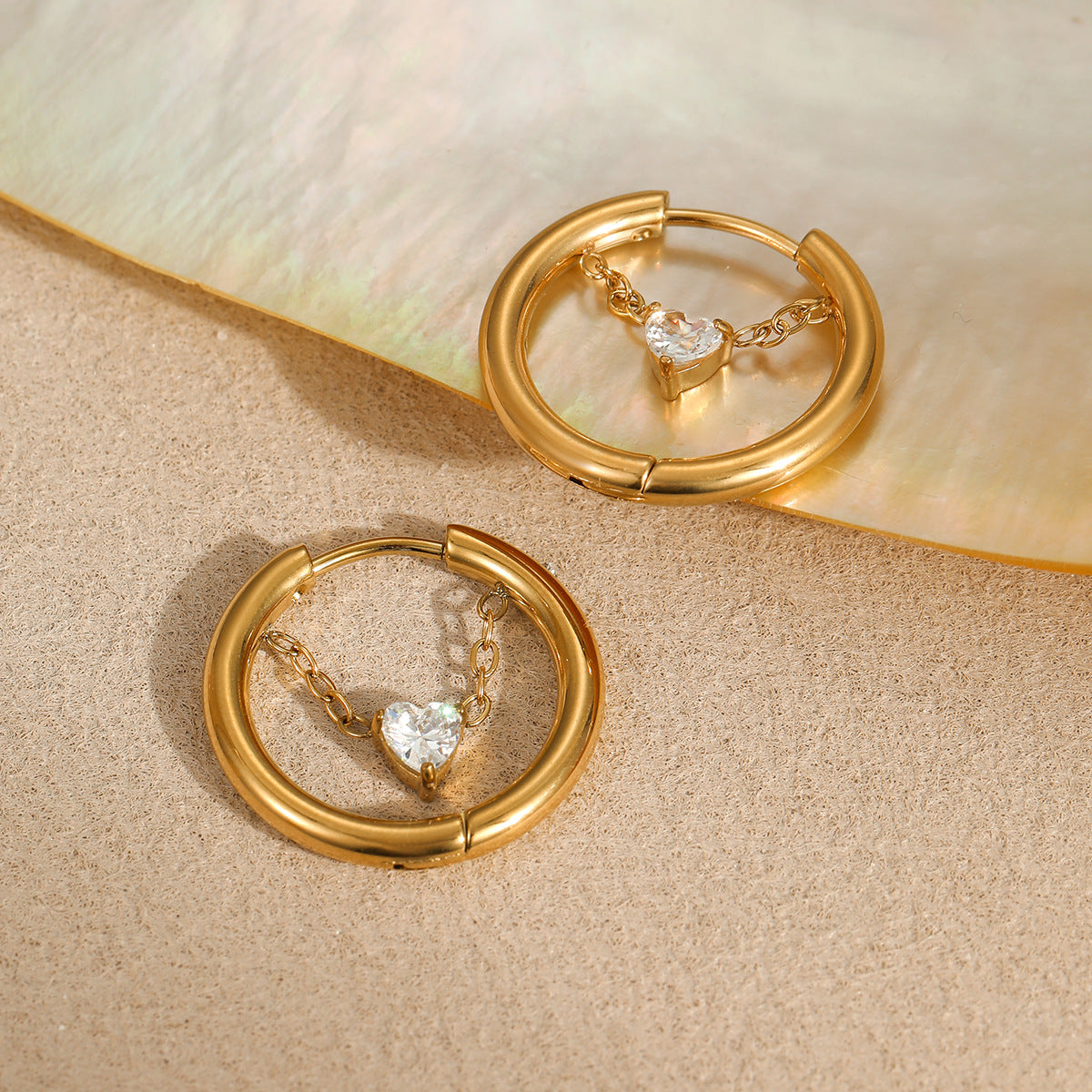 North Star Hoop Earrings