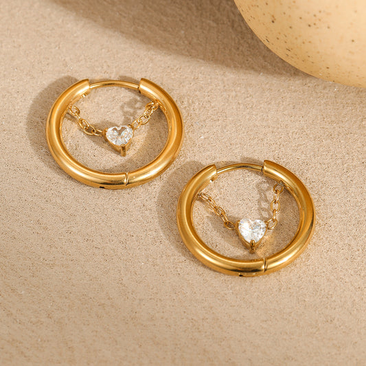 North Star Hoop Earrings