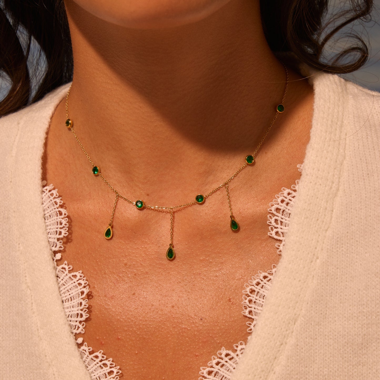 Emerald Whisper Necklace