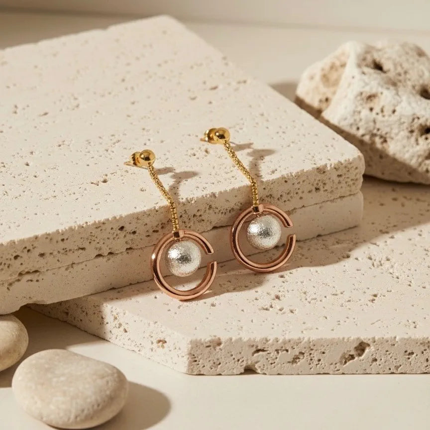 Circle Drop Earrings