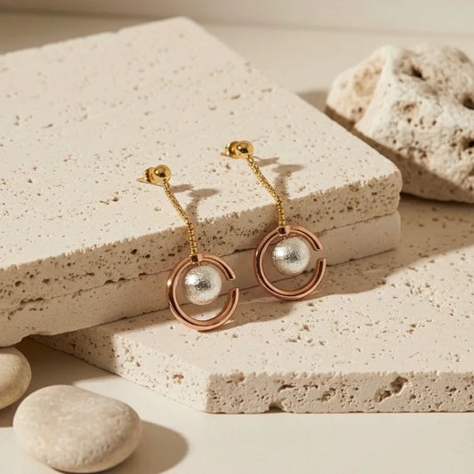 Circle Drop Earrings