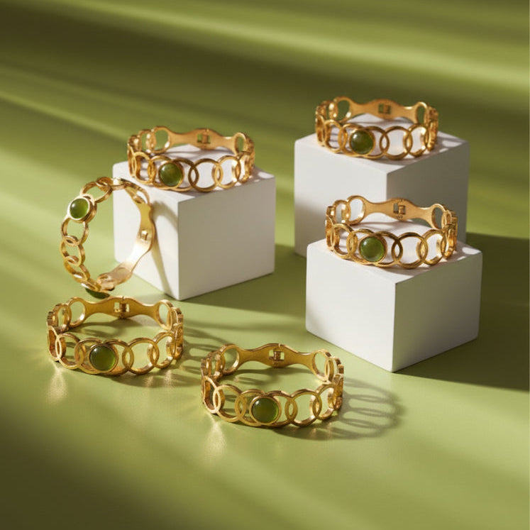 Loop Green Stone Kada